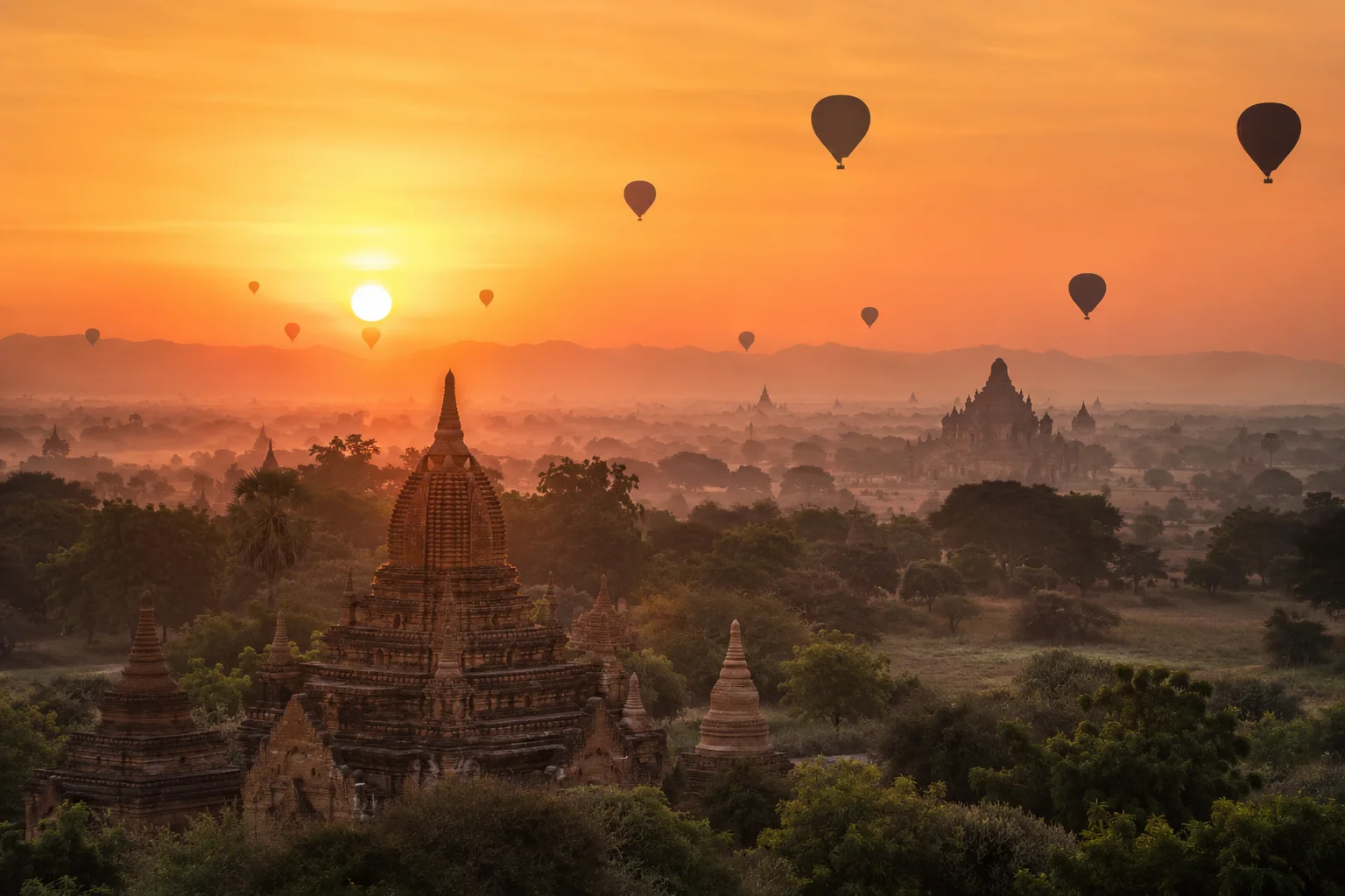 Bagan Sunrise, Myanmar