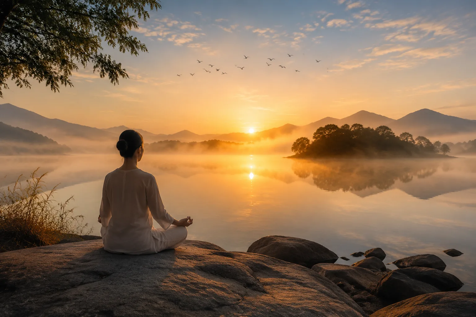 Dawn Meditation, Indonesia