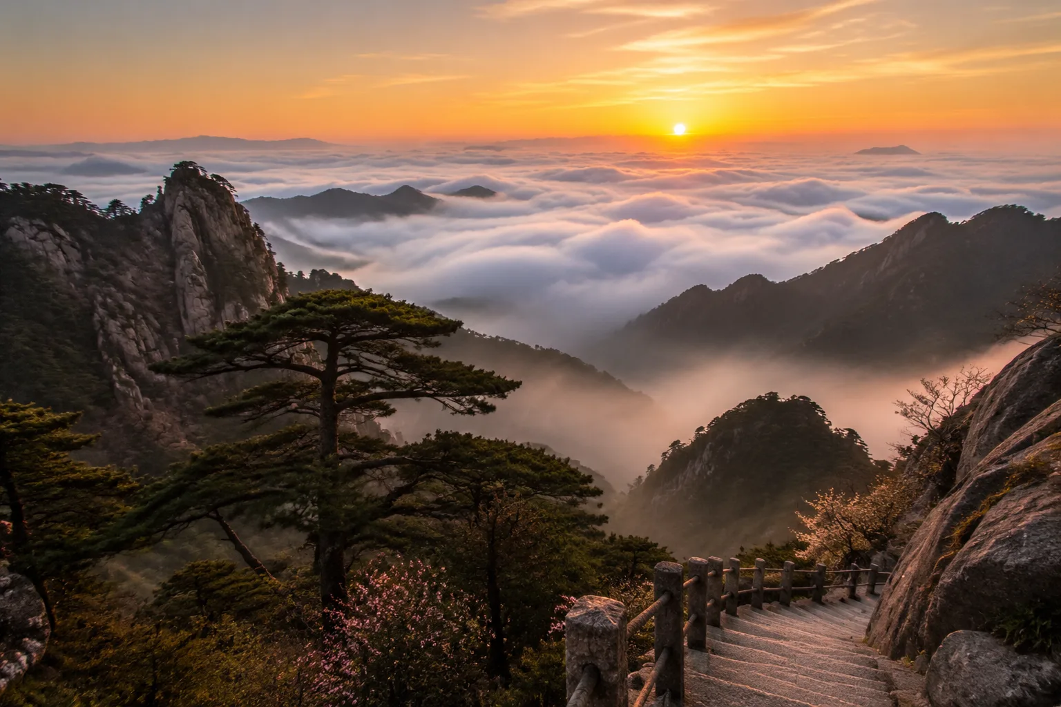 Huangshan Sunrise, China