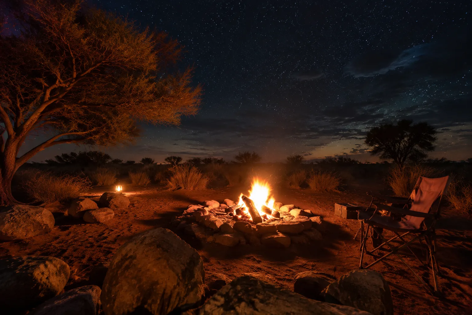 Kalahari Campfire, Botswana