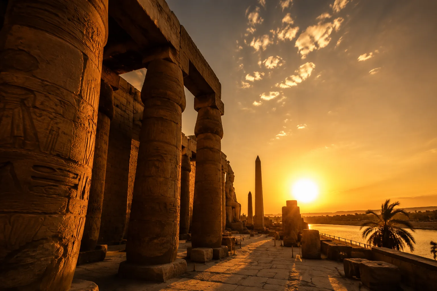 Luxor Temple Sunset, Egypt
