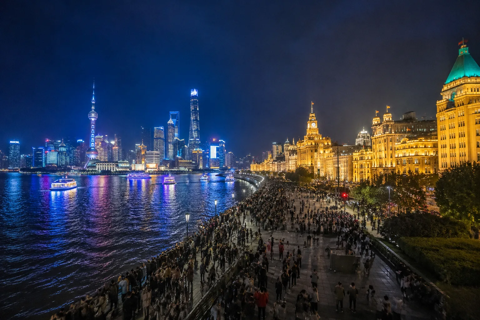 Shanghai Bund Night, China