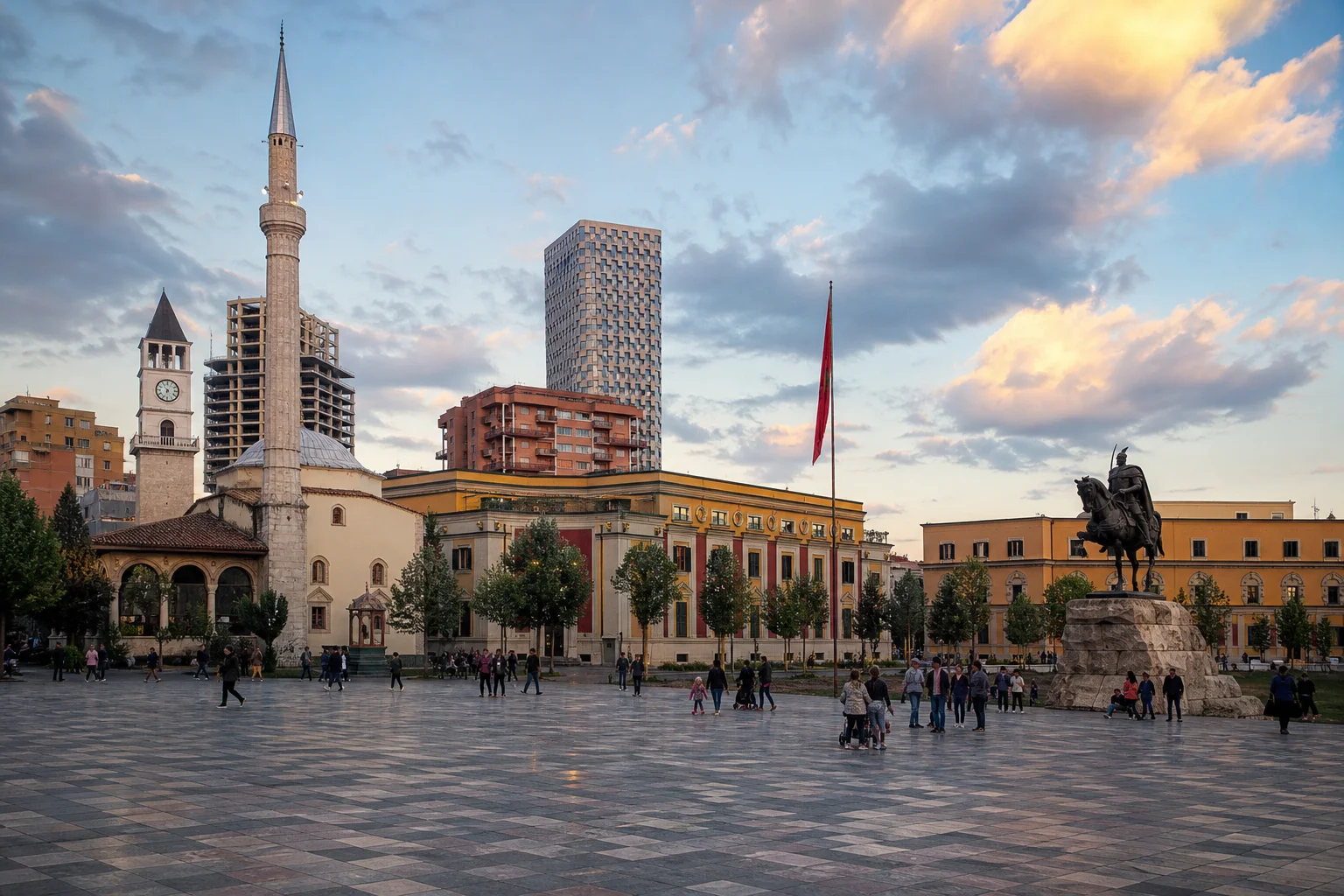 Tirana Skanderbeg Square, Albania