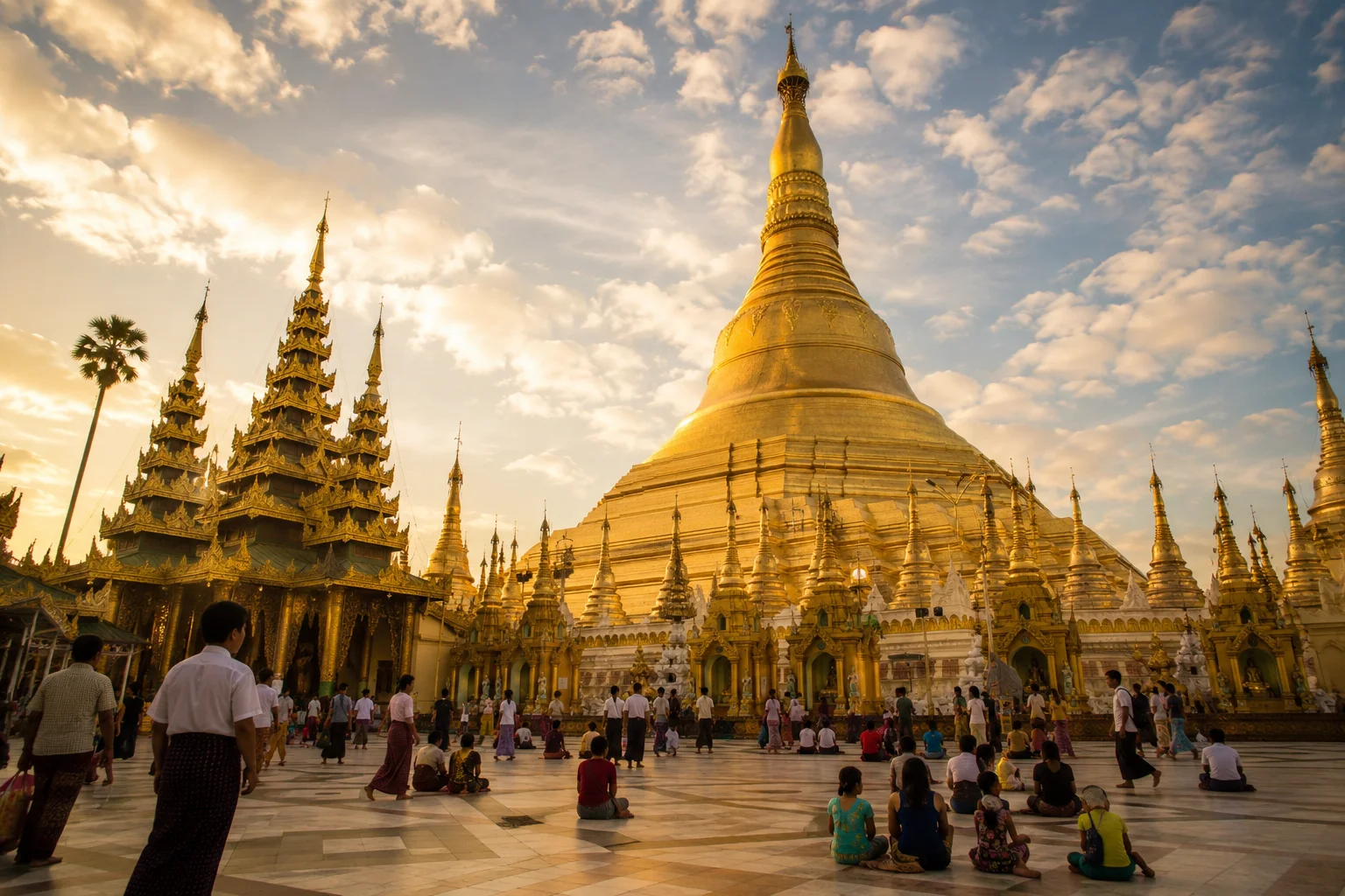 Yangon Golden Pagoda, Myanmar